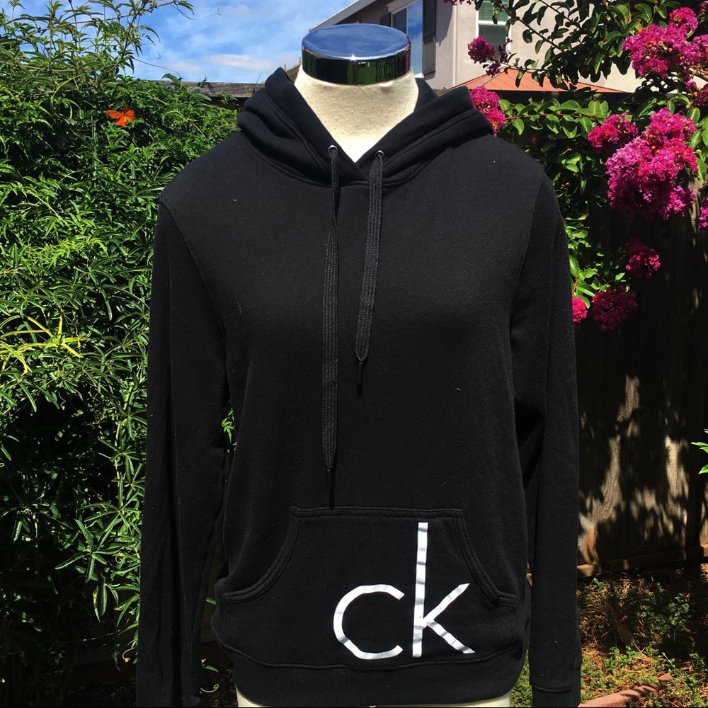 Calvin Klein Hoodie Black Sweatshirt CK Logo XL